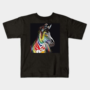 Rainbow zebra Kids T-Shirt